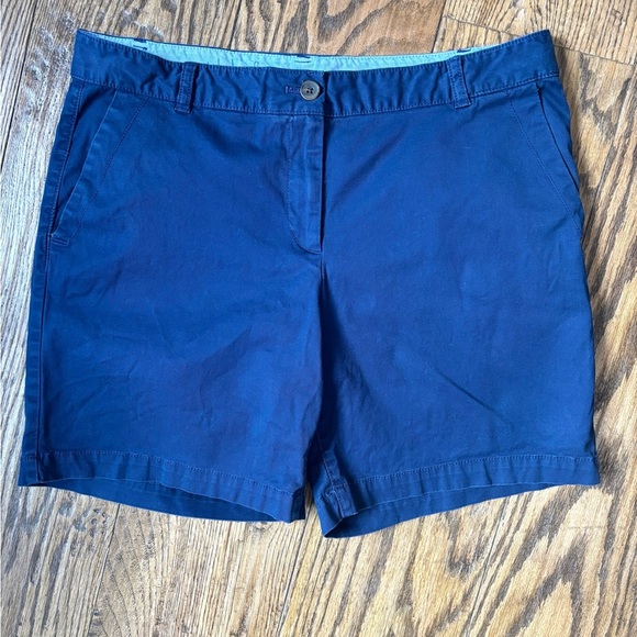 Talbots Navy Blue The Weekend Chino Short Mid Length - Picture 1 of 4